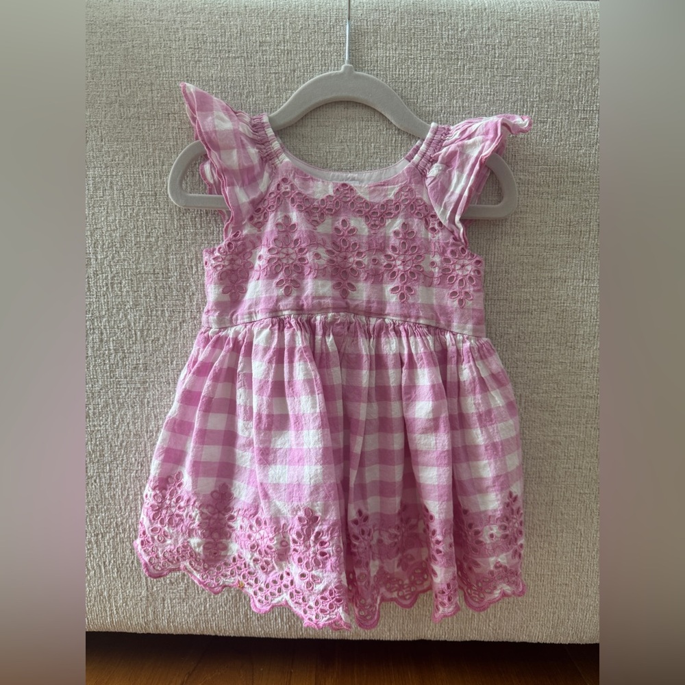 GAP Baby Dress in Pink and Cream